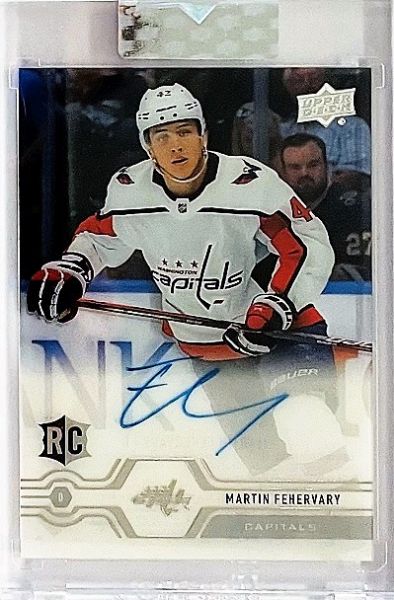 AUTO RC karta MARTIN FEHERVARY 19-20 Clear Cut Autograph Rookie číslo CC-FE
